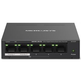 Комутатор MERCUSYS MS105GP 5xGE (4xPoE), 65Вт, Некерований