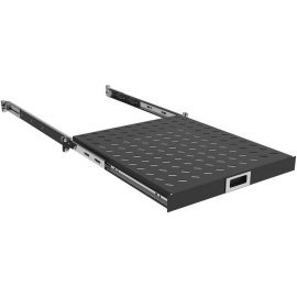 Полиця ZPAS 19", 1U, висувна , глибиною 350-450 мм, чорна