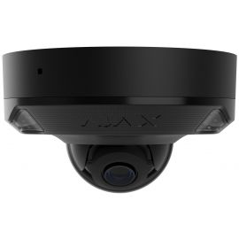 IP-Камера дротова Ajax DomeCam Mini HL black, 5мп, 2.8мм, гібридне підсвічування IR 35м, білий Led 50м, Poe, True WDR, IP 65, ІЧ 30м, аудіо, кут огляду 100° до 110°, міні купольна, чорна