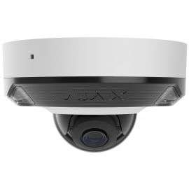IP-Камера дротова Ajax DomeCam Mini HL white, 8мп, 2.8мм, гібридне підсвічування IR 35м, білий Led 50м, Poe, True WDR, IP 65, ІЧ 30м, аудіо, кут огляду 100° до 110°, міні купольна, біла