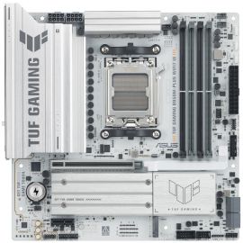 Материнcька плата ASUS TUF GAMING B850M-PLUS WIFI7 W sAM5 B850 4xDDR5 M.2 HDMI DP Wi-Fi BT mATX білий