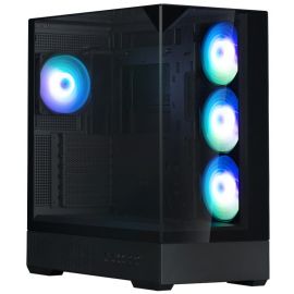 Корпус Zalman P40 Prism Plus без БЖ, 2xUSB3.0, 1x Type C, 3x120мм ARGB Reverse,  1x120мм ARGB, VGA 420мм, LCS ready, TG TG Side/Front/Top Panel, ATX, чорний