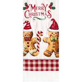 Набір рушничків для кухні Ardesto Christmas Gingerbread 38х63см, 2шт, 100% бавовна, червоний