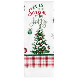 Набір рушничків для кухні Ardesto Christmas Tree 38х63см, 2шт, 100% бавовна, зелений