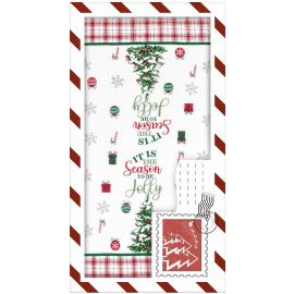 Подарунковий набір рушничків в коробці Ardesto Christmas Tree 38х63см, 2шт, 100% бавовна, зелений