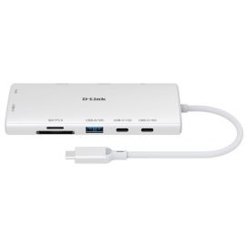 USB-С Хаб D-Link DUP-A01 10in1  2xHDMI, 1xGE, 2xUSB-C, 1xUSB-A 3.1, 1xUSB-A 3.0, 1xSD, 1xmicroSD, 1xUSB-C PD
