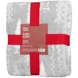 Плед Ardesto Christmas Flannel, 160х200см, 100% поліестер, ялинки