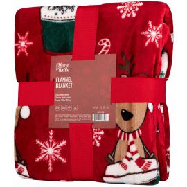 Плед Ardesto Christmas Flannel 160х200см, 100% поліестер, веселі олені