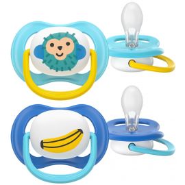 Пустушка  Avent Ultra Air, 6-18 міс., 2шт, дизайн для хлопчиків.