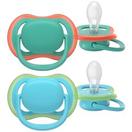 Пустушка  Avent Ultra Air, 6-18 міс., 2 шт, дизайн для хлопчиків.