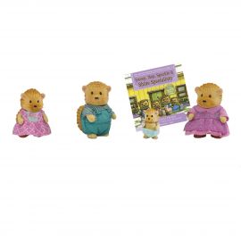 Набір фігурок Li`l Woodzeez Сім'я Їжачків 4од, книжка EN