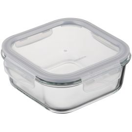 Контейнер для зберігання харчових продуктів Ardesto Gemini 1.23л, боросилікатне скло, пластик, квадратний, прозорий
