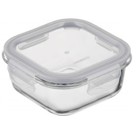 Контейнер для зберігання харчових продуктів Ardesto Gemini 0.5л, боросилікатне скло, пластик, квадратний, прозорий