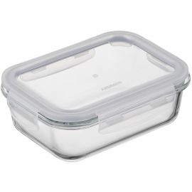 Контейнер для зберігання харчових продуктів Ardesto Gemini 0.66л, боросилікатне скло, пластик, прямокутний, прозорий