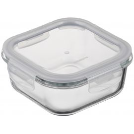 Контейнер для зберігання харчових продуктів Ardesto Gemini 0.8л, боросилікатне скло, пластик, квадратний, прозорий
