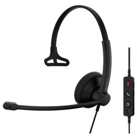 Гарнітура комп'ютерна моно On-Ear EPOS IMPACT 100 MS, USB C + A, Microsoft Teams, односпрямований, 2м, Чорний