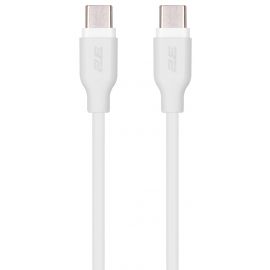 Кабель USB-C > USB-C заряджання/синхронізації 2E 1м, 60Вт Type-C, Glow, білий