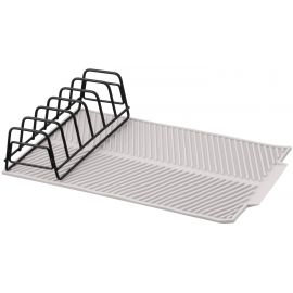 Сушарка для посуду з підставкою Ardesto Minimalism 39х25х8см, силікон, метал, сірий