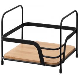 Полиця Ardesto Minimalism 1-ярусна 16х15.5х13.5см, метал, бамбук, чорний