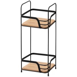 Полиця Ardesto Minimalism 2-ярусна 16х15.5х40см, метал, бамбук, чорний
