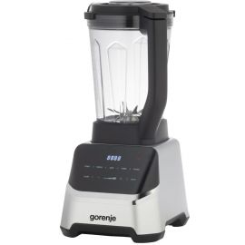 Блендер Gorenje стаціонарний 1500Вт, чаша-2000мл, дисплей, подрібнювач, чорний-нерж