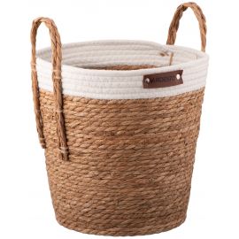 Кошик Ardesto Prestigio 29х29х30см, рогожка з морських водоростей, бавовняний шпагат, сірий