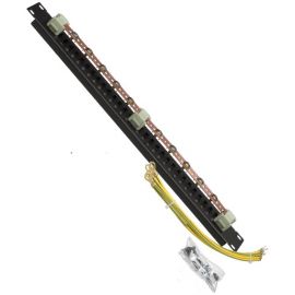 Шина заземлення MIRSAN 19", 1U, чорна