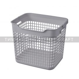 Кошик для білизни Ardesto 38x29.5x33см, 26л, пластик PP, сірий