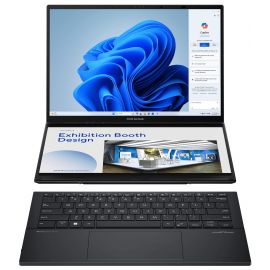 Ноутбук ASUS Zenbook Duo UX8406CA-QL048W 14" FHD OLED, Intel Ultra 9 285H, 32GB, F2TB, UMA, Win11, Сірий