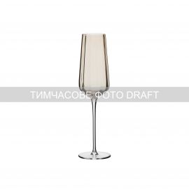 Набір келихів для шампанського Ardesto Black Mars Altair 300мл, 2шт, скло, золотистий