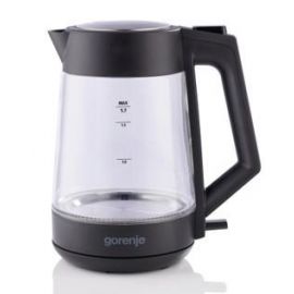 Електрочайник Gorenje 1.7л, 2,200 Вт, strix контроль, скло, чорний