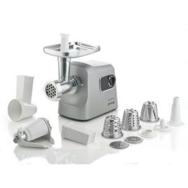 М'ясорубка Gorenje, 2500Вт, 2.8кг/хв, 3 решітки, насадка для ковбас, кеббе, шнековий соковидавлювач, 3 терки, пластик/метал, нерж