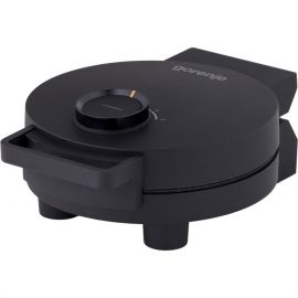 Міні-гриль Gorenje 1000Вт, алюміній, пластина д/вафель, корпус-метал, чорний