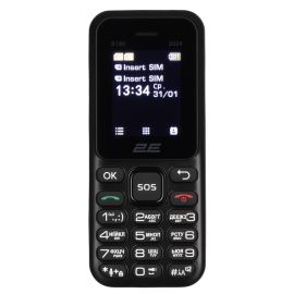 Мобільний телефон 2E S180 2024 1.77" 2SIM, 600мА•год, чорний