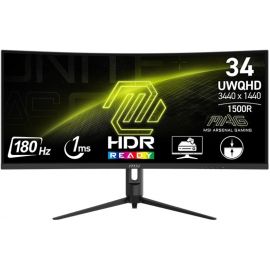 Монітор MSI 34" MAG 342CQR-E2 2xHDMI, DP, Audio, VA, 3440x1440, 21:9, 180Hz, 1ms, sRGB 119%, CURVED, FreeSync, HAS