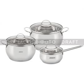 Набір посуду Ardesto Gemini Liguria, 6 предметів, нержавіюча сталь