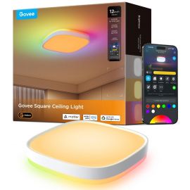 Потолочний світильник Govee H60A4 30cm Smart Square Ceiling Light, RGBWW + RGBIC, WI-FI/Bluetooth, білий