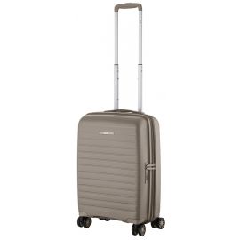 Валіза 2E, Aero, поліпропілен, мала, 35/44 л, TSA, 4 колеса, EXP, сіро-коричневий
