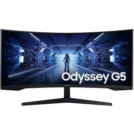 Монітор Samsung 34" Odyssey G5 C34G55TWW D-Sub, 2xHDMI, DP, VA, 3440x1440, 21:9, 165Hz, 1ms, CURVED