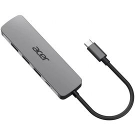Хаб Acer 5in1 USB-С > 3xUSB-A3.0/HDMI/USB-C, 0.15м, сірий