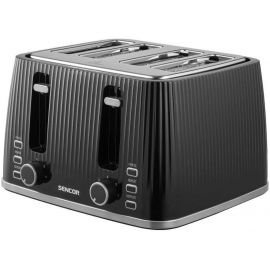 Тостер Sencor 1860Вт, підігрів, розморожування, 4 слоти, пластик, чорний