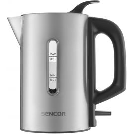 Електрочайник Sencor 0.5л, Strix, пластик, в комплекті 2 склянки + 2 ложки, нерж. сталь