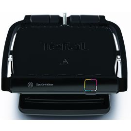 Гриль Tefal прижимний OptiGrill Elite 2000Вт, темп. режимів-15, з`ємні пластини, метал, чорний
