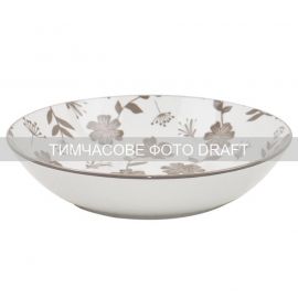 Тарілка супова Ardesto  Ravenna, 790мл, 20см, порцеляна, біло-бежевий