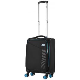 Валіза 2E, Trek, поліестер, мала, 35л, TSA, 4 колеса, чорний
