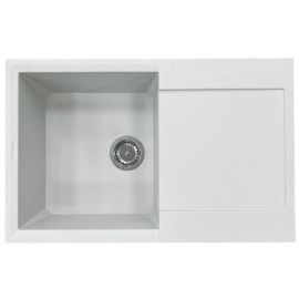 Мийка кухонна Adamant Horizon, штучний камінь, прямокут., з крилом, 780х495х230мм, чаша - 1, врізна, Old stone