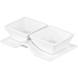 Набір для закусок ARDESTO, 3 предмети, порцеляна, білий