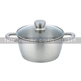 Каструля зі скляною кришкою ARDESTO Gemini Lucca, 2.3л, нержавіюча сталь