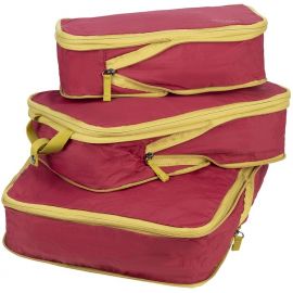 Набір чохлів для пакування одяу, Tucano Pigio Travel 3 в 1, нейлон, бордо
