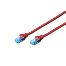 Патч-корд DIGITUS CAT 5e UTP, 3м, AWG 26/7, CCA, PVC, червоний